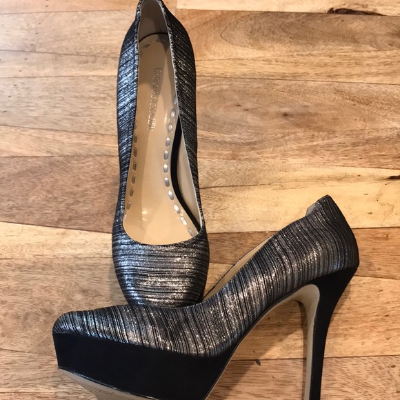 Enzo Angiolini black and silver heels - Picture 2 of 4